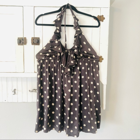 Susana Monaco Amber Dot Halter Silk Dress Size 6 - Picture 3 of 8